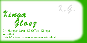 kinga glosz business card